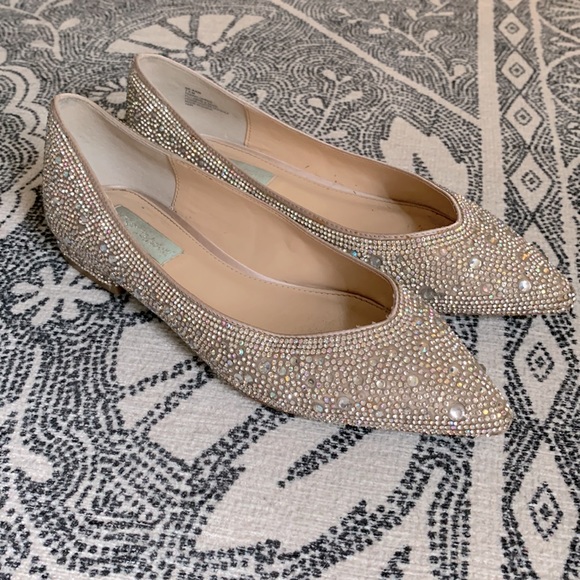 Blue by Betsey Johnson | Shoes | Blue By Betsey Johnson The Jude Rhinestone  Jeweled Dress Flats | Poshmark